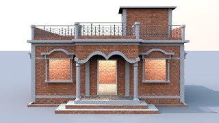 village home design with 4 bedroom, village style home planning ideas by @premshomeplan