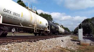 preview picture of video 'UP #7759 and #9793 with CSX #2781at Bogart, GA.'