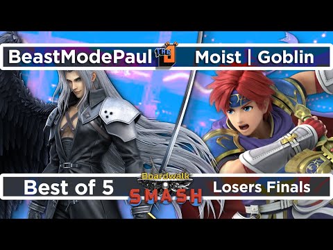 BeastModePaul (Sephiroth) vs Moist Goblin (Roy) Losers Finals - Boardwalk Smash #29 - SSBU