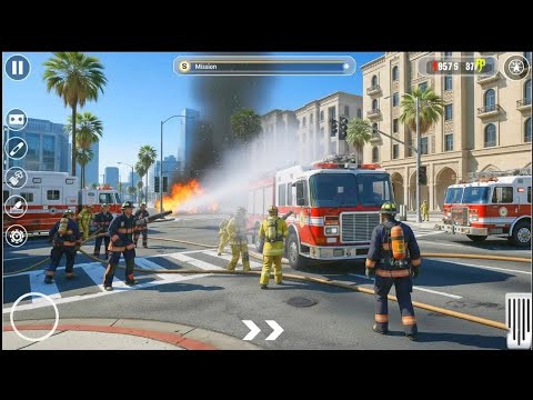 🚒 Fire Truck Simulator 3D Game | Extinguishing Burning Cars Gameplay