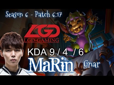 LGD MaRin GNAR vs RUMBLE Top - Patch 6.17 KR Ranked | League of Legends