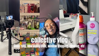 collective vlog: store runs, new vanity chair, window shopping, cleaning, etc