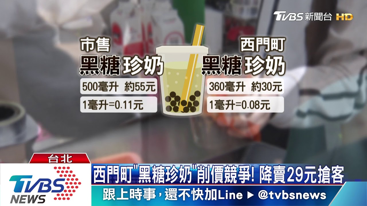 西門町「黑糖珍奶」競爭 店家竟然賣這個價錢