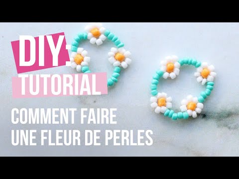 Bijoux à faire soi-même : Comment faire une fleur de perles ♡ DIY