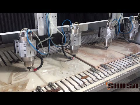 Multi-Spindle Column Stone Engraving Machine