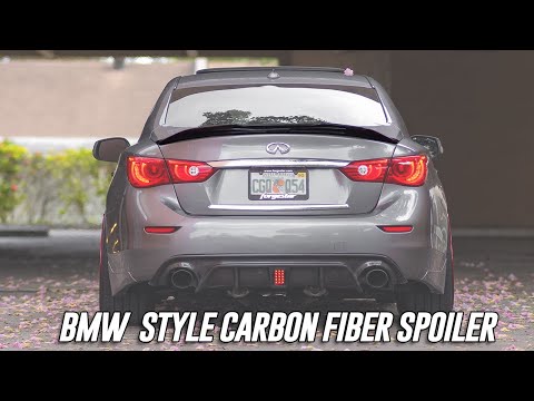 BMW Style Carbon Fiber Spoiler Install - Infiniti Q50