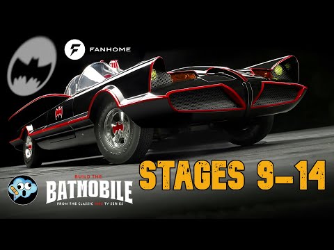 Building the 1/8 scale diecast Batman 1966 Bamobile model by Fanhome Stages 9 - 14