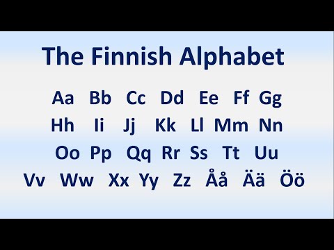 Finnish Lesson 3: The Alphabet and Pronunciation - Aakkoset ja ääntäminen