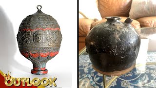 What Is This Mysterious Carved Stone Hanging Ornament And This Jug Found 7 Feet Under The Basement?