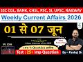 1 7 June 2026 Weekly Current Affairs Most Important Current Affairs 2026 CrazyGkTrick