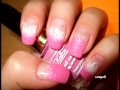 Pink-white sponge manicure - Nail Art Tutorial 