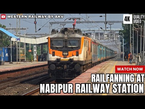 [NIU-06] Railfanning At Nabipur Station | Livery Vs WAP-5 | Western Railway | Indian Railways