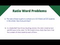 Ratio Word Problems - Algebra 1