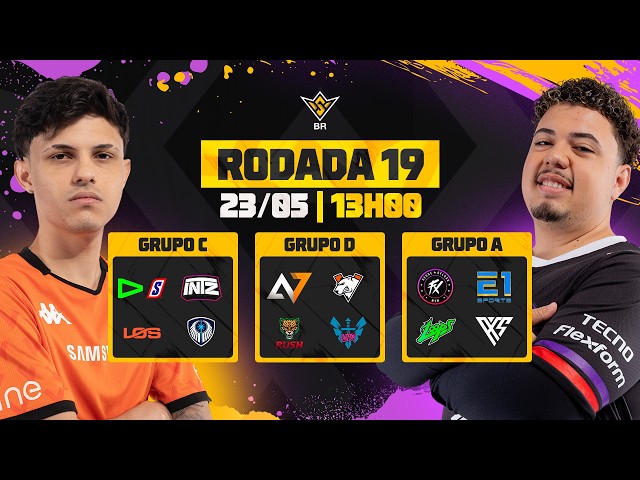 🚨FFWS BR 🏆 RODADA 19 - GRUPOS C, D e A | FREE FIRE AO VIVO🚨 #freefire