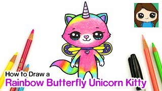 How to Draw Rainbow Butterfly Unicorn Kitty