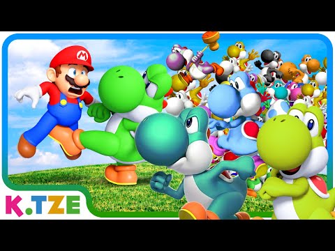 Mario vs 100 YOSHIS 👊😱 Super Mario Odyssey Story