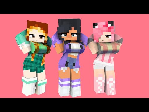 COUPLE DANCE DARLING OHAYO PRETTY KIM, APHMAU, KC - MINECRAFT ANIMATION #shorst