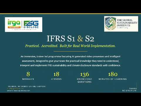 IRGA Advisory IFRS S1 & S2 eLearning Programme