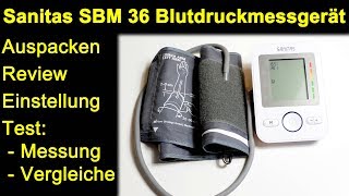 Sanitas SBM 36 Blutdruckmessgerät - Auspacken Blutdruck messen Vergleiche z.B. Omron M500