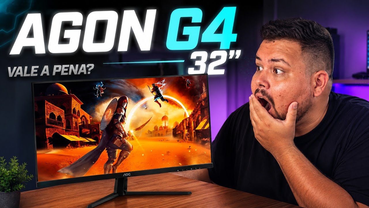Miniatura da avaliação em vídeo de Monitor Gamer Curvo AOC AGON U34G4C 34'' Ultrawide WQHD 180Hz