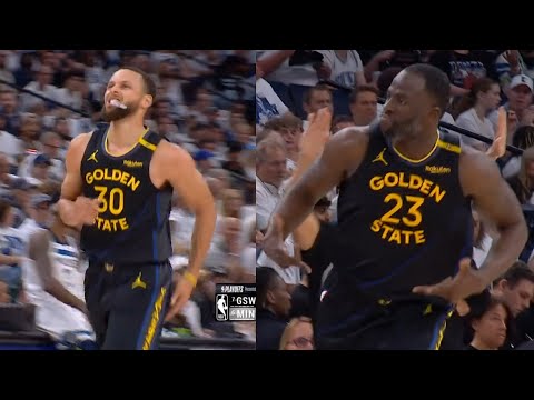 Steph Curry hamstring injury then Draymond hits 3 straight threes vs Timberwolves