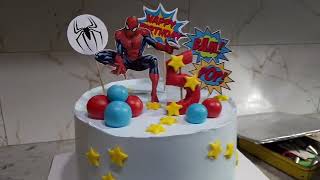 spider man 🕷️🕸️ (cake) 🎂🥮 decorating ideas for birthday wishes 🥳🥳🎉🥳🥳 very beautiful decorations