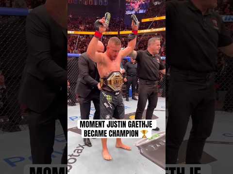 Justin Gaethje defeats Paddy Pimblett to become Interm Lightweight Champ 🔥 (via @ufc)