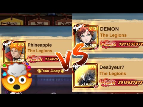 AFK NARUTO - Taking the rank 1 spot in arena (1.7B power vs. 2B power)