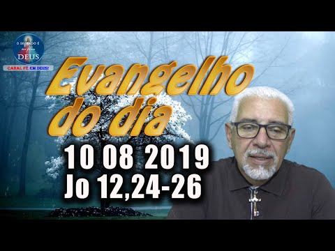 Evangelho do dia 10/08/2019, narrado com reflexão. Evangelho (Jo 12,24-26)