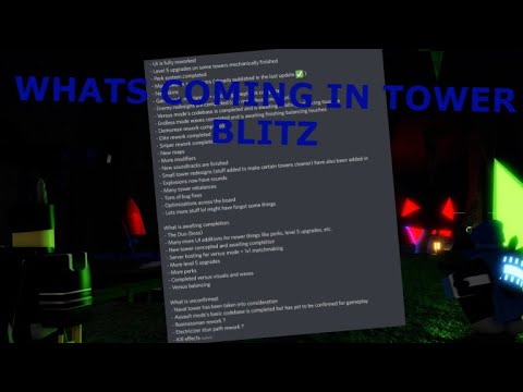 Whats coming in Tower Blitz? Versus Mode, Level 5 Upgrades CONFIRMED