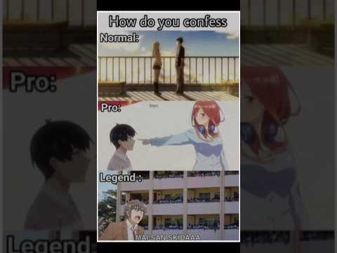 Only legends confess like this 😤 #anime #confession #animememes #shorts #fyp