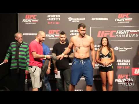 UFC Fight Night Hamburg Andrei Arlovksi vs. Josh Barnett weigh in face off