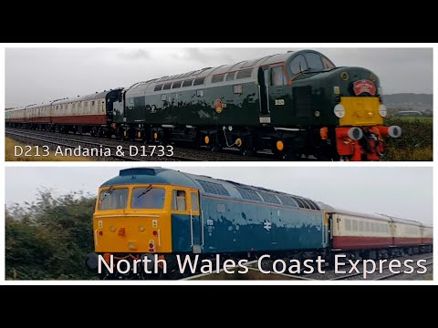 Prestatyn 13.10.2018 - D213 Andania & 1733 on North Wales Coast Express - Class 40 & 47