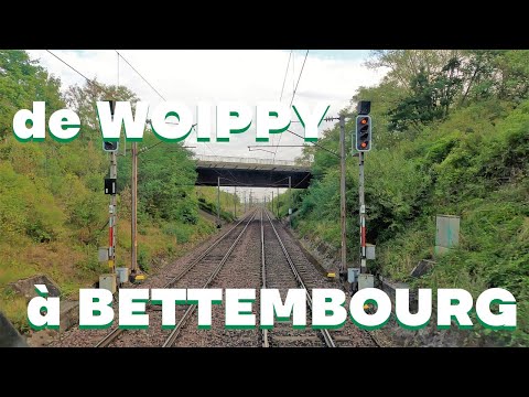 *4K* Voyage en cabine de CFL 3000 vers Bettembourg, la frontière FR-LU en ETCS