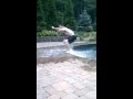 Hockey Player Jumps Out Of Pool