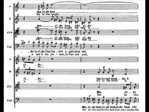 Verdi - Falstaff - Fuga finale: "Tutto nel mondo è burla" (score)