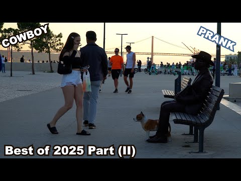 Best of 2025 Part (II). IFN FUN Statue Prank Compilation.#cowboy_prank #funny