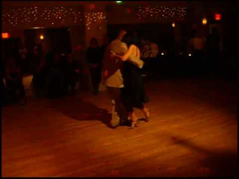  Maria Jose Sosa  and  Facundo Posadas  are  dancing  to  the  candombe  "  Azabache  "