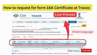 How to request (download) form 16A certificate at the Traces website #live