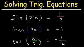 How To Solve Trigonometric Equations With Multiple Angles - Trigonometry