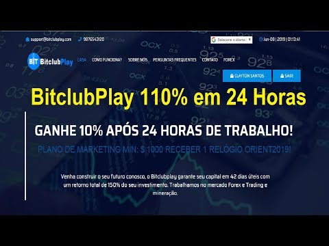 "FUMAÇANDO" Bitclubplay 110% após 24 Horas 0 DIAS ONLINE+INVESTI $200 DÓLARES