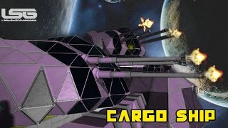 Space Engineers - Concealed Carry Flak Guns, Cargo Ship