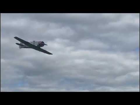 BH AT-6 Texan RC Warbird Crash Stall Electric Conversion