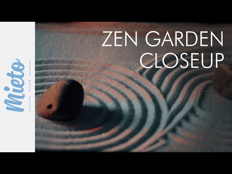 ASMR. Zen Garden - Extreme Closeup, Raking the Sand. No Talking