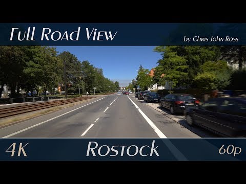 Hansestadt Rostock, Germany: Hansaviertel - Parkstraße - 4K (UHD/2160p/60p) Video