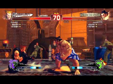 GyeahG [Guile] vs nonoGT75 [E.Honda] USF4 Online Ranked Matches - PSN