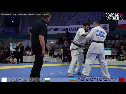 Kaloyan Tashev vs Salahat Hasanov Men 75-85Kg European Karate Shinkyokushin Championship Tarnów 2022