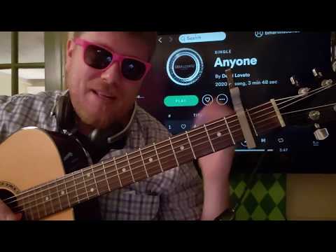 How To Play Anyone Demi Lovato guitar // easy guitar tutorial beginner lesson easy chords