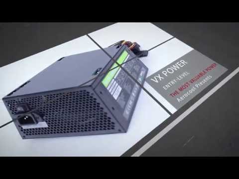 PSU AEROCOOL PGS VX-600plus 600W 80+ BOX video