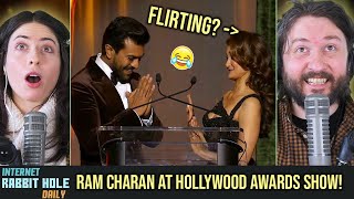 Ram Charan Making Fun With Hollywood Anchor @HCA Award Presentation REACTION! | RRR | SS Rajamouli